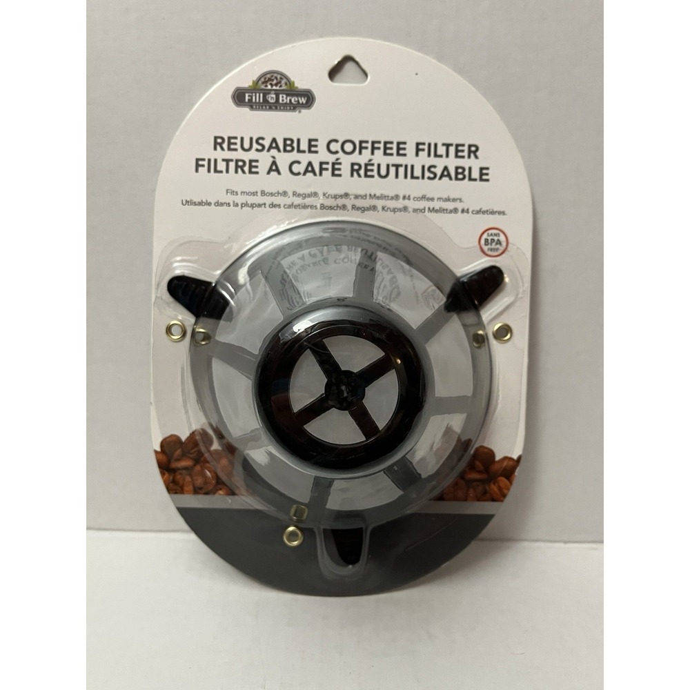 Fill 'n Brew Reusable Coffee Filter Basket for Most Basket Shaped Coffee Makers